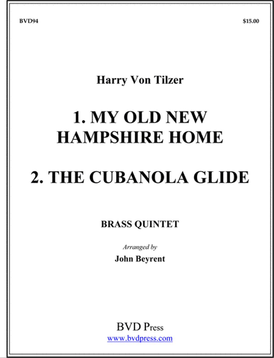 My Old New Hampshire Home and Cubanola Glide Brass Quintet scores gallery preview page 1