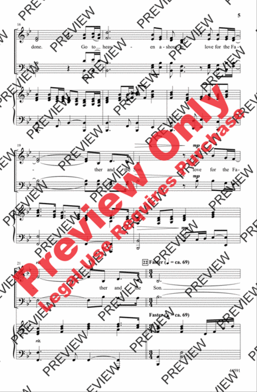Go Rest High on That Mountain 4-Part scores gallery preview page 5