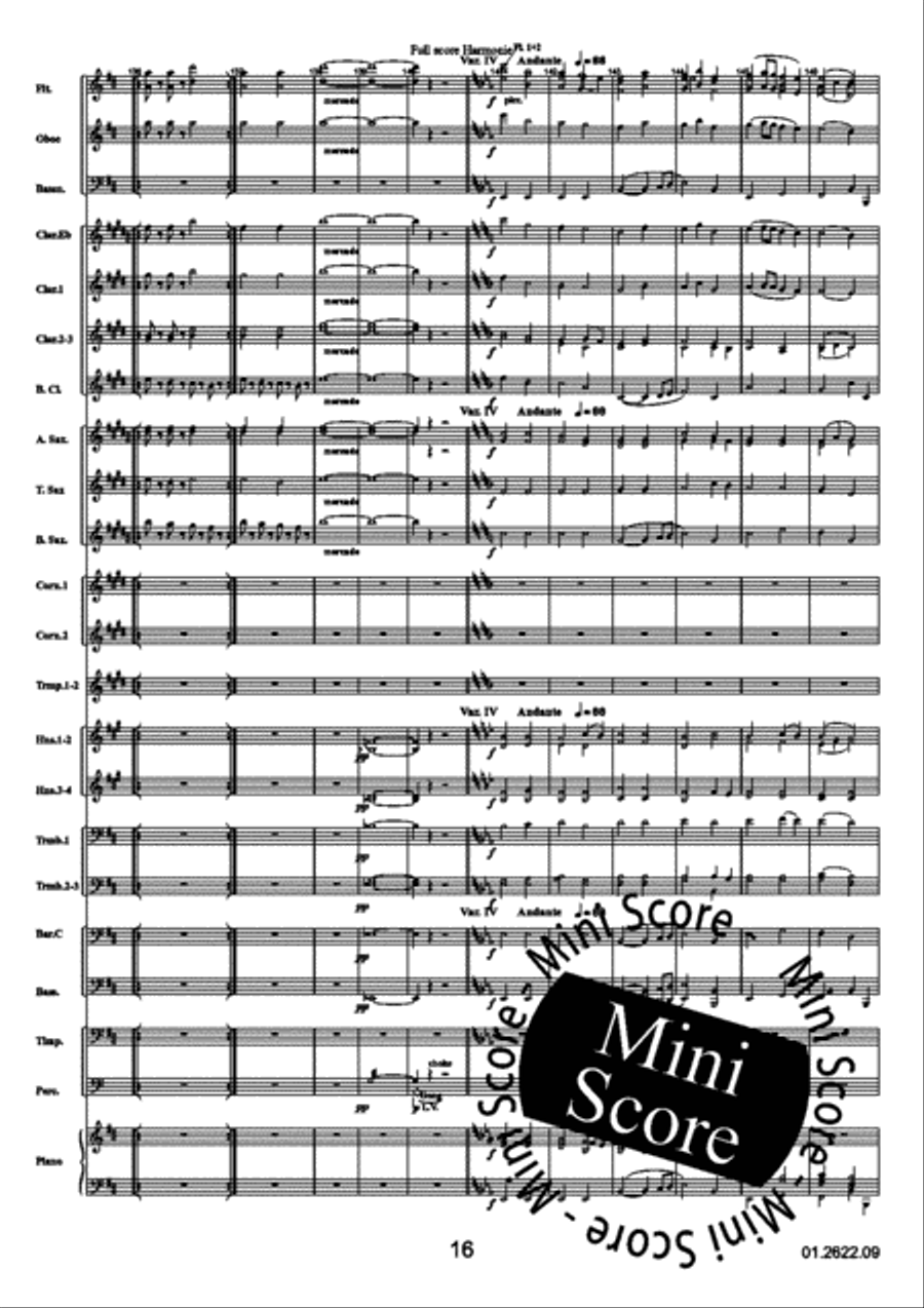 Reflections Over a Norwegian Concert Band scores gallery preview page 20