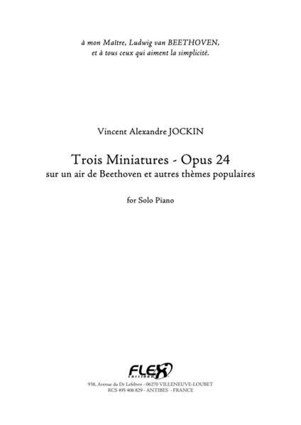Trois miniatures, Opus 24 (No.1 to 3) image number null