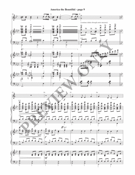 America the Beautiful (Handbell Part) image number null
