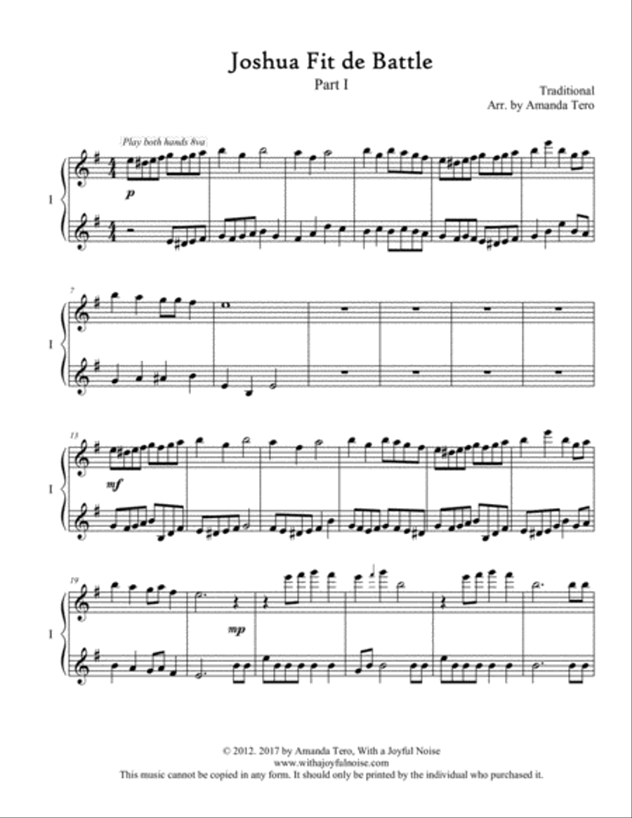 Joshua Fit de Battle (Piano Trio) image number null
