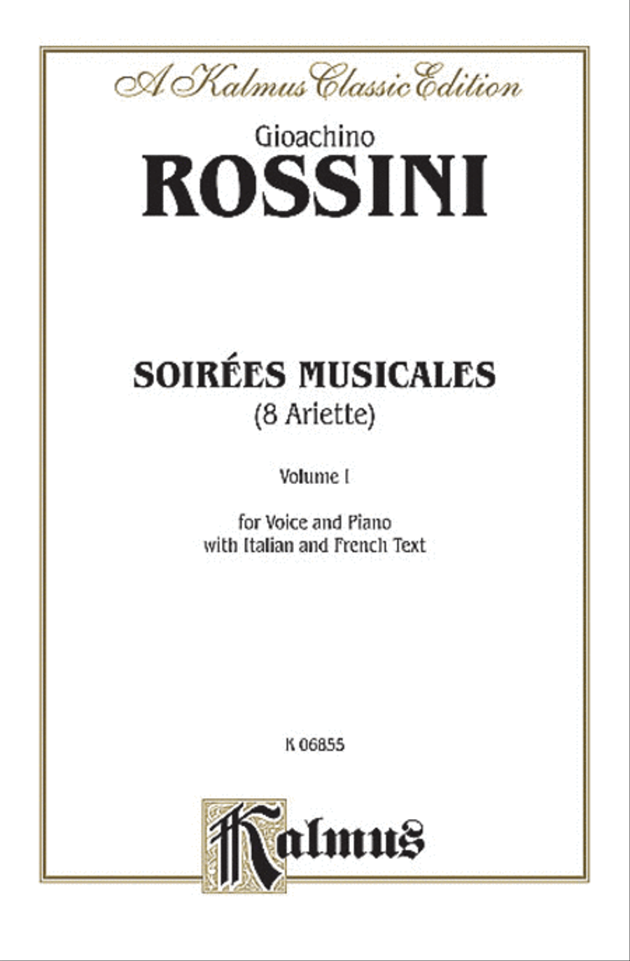 Soirees Musicales (for Voice & Piano), Nos. 1-8, Volume 1 Voice scores gallery preview page 1