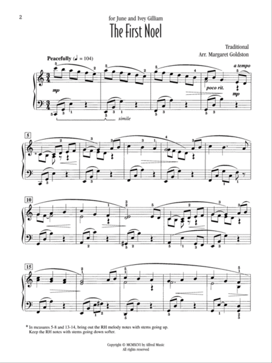 The First Noel Piano Solo scores gallery preview page 2