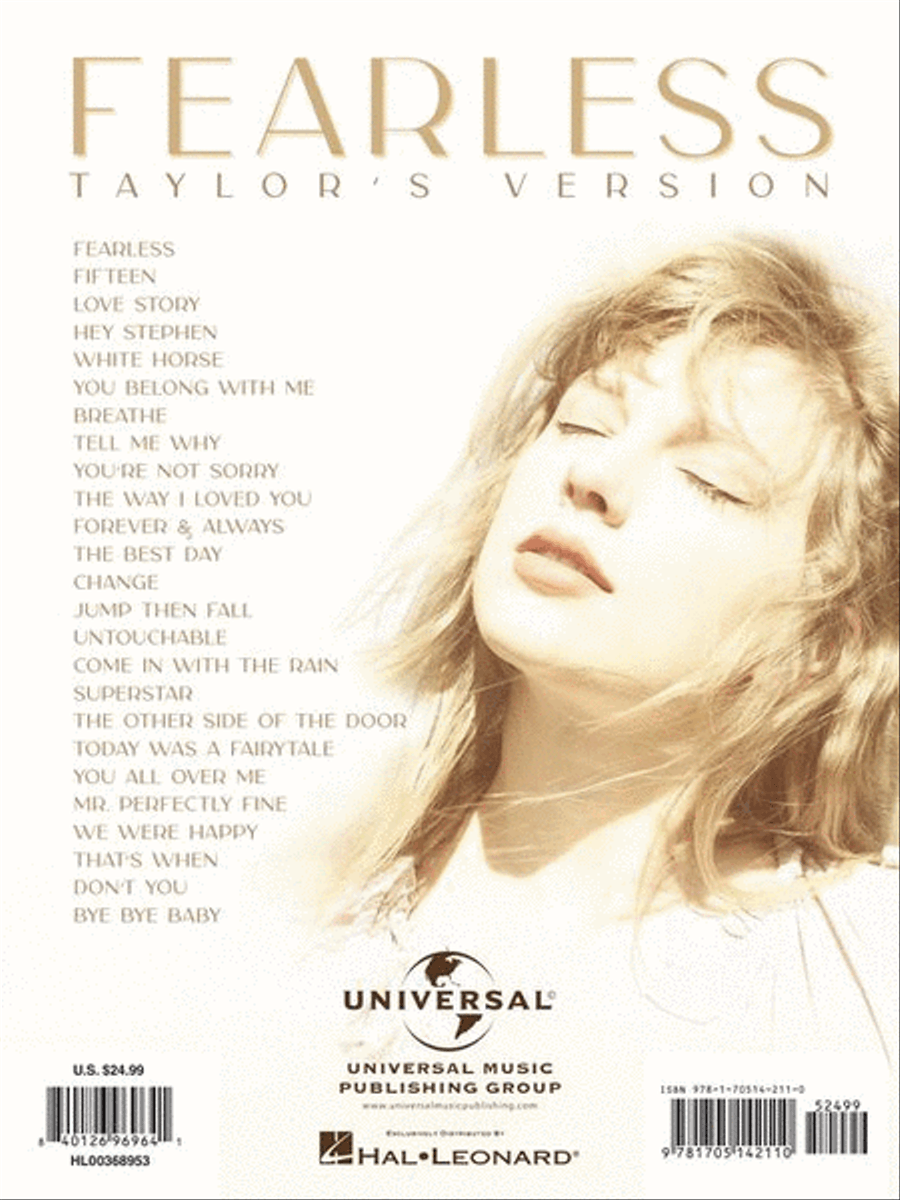 Taylor Swift – Fearless (Taylor's Version) Piano, Vocal, Guitar scores gallery preview page 8