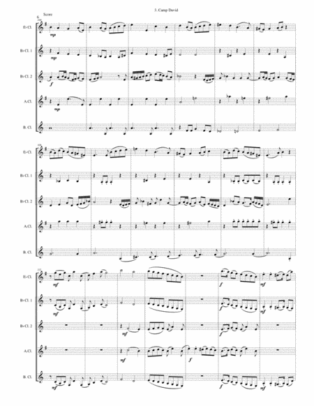 Camp David for clarinet quintet ( E flat, 2 B flats, alto and bass) image number null