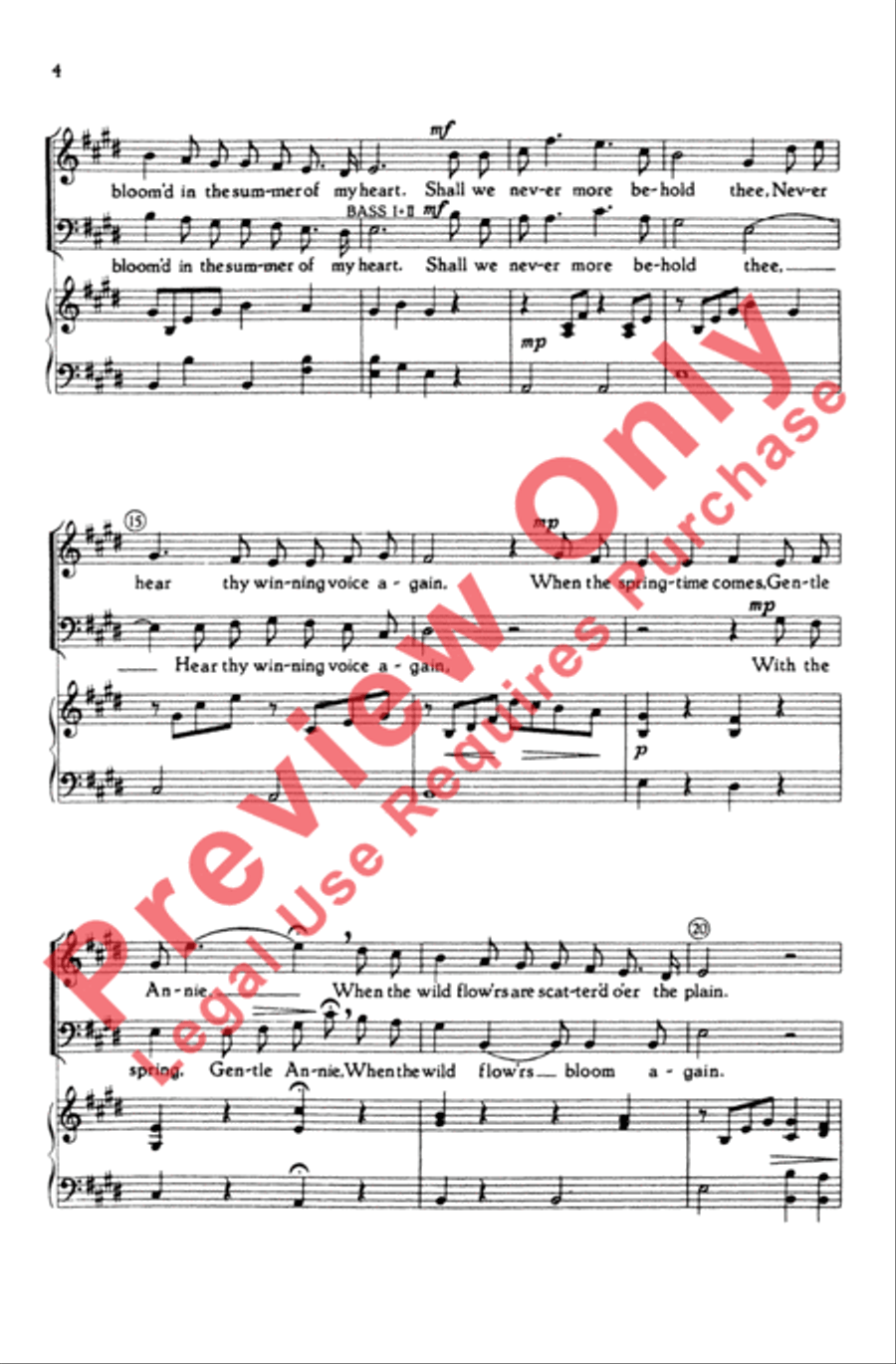 Gentle Annie Men's Choir scores gallery preview page 3