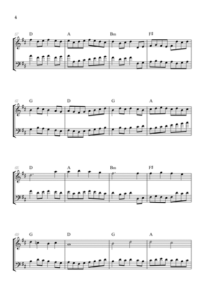 Pachelbel Canon in D • violin & cello duet sheet music [chords] image number null