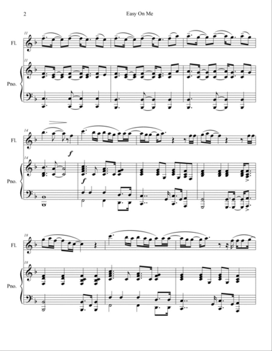 Easy On Me Flute Solo scores gallery preview page 3