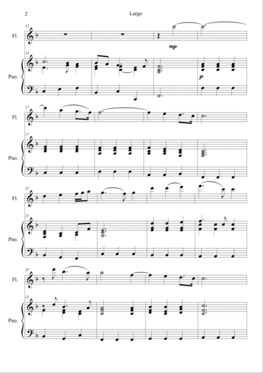 Largo Flute Solo scores gallery preview page 2