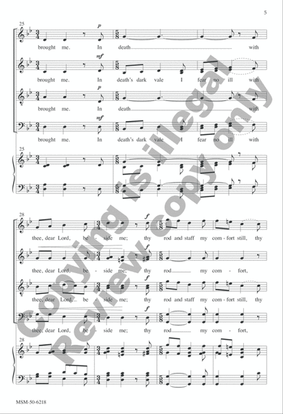 The King of Love My Shepherd Is Divisi scores gallery preview page 5