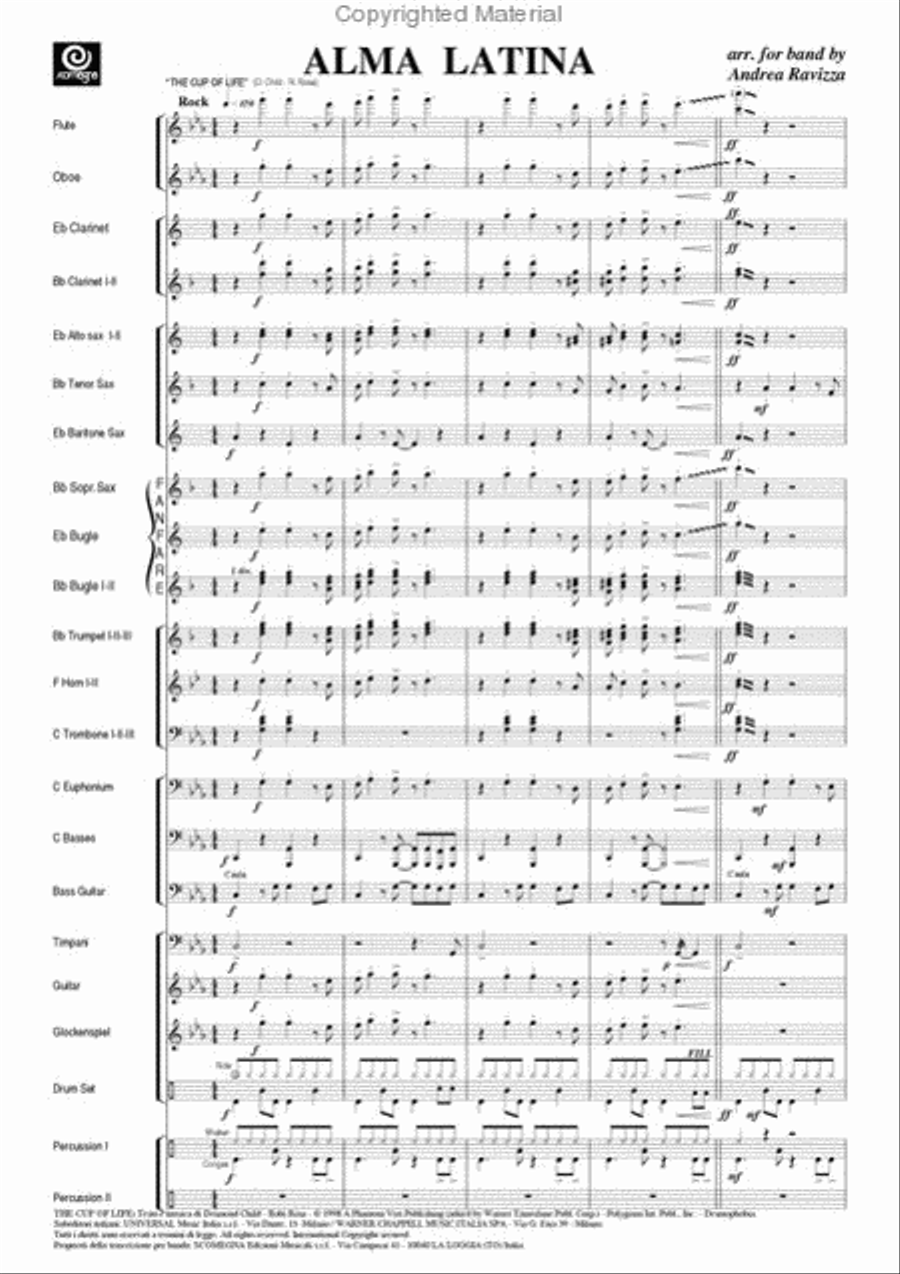 Alma Latina Concert Band scores gallery preview page 3