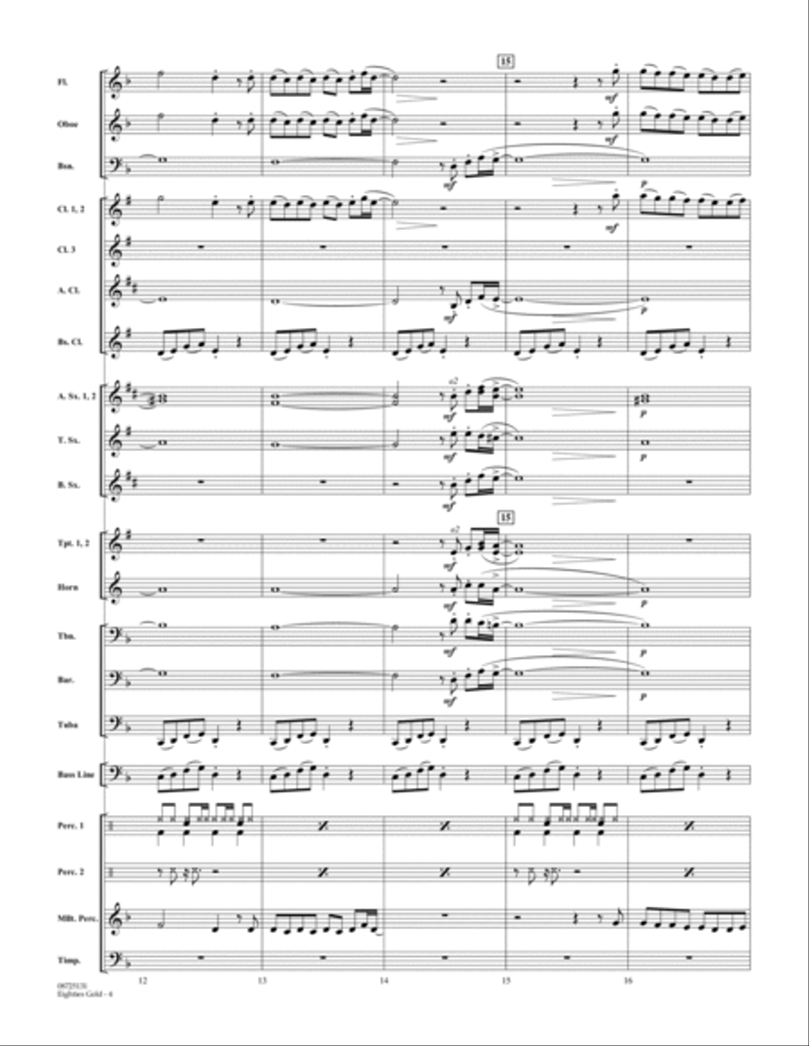 Eighties Gold - Full Score Concert Band scores gallery preview page 4