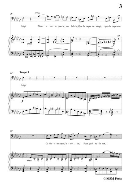 Gounod-Vous qui faites l'esdormie in e flat minor, for Voice and Piano image number null
