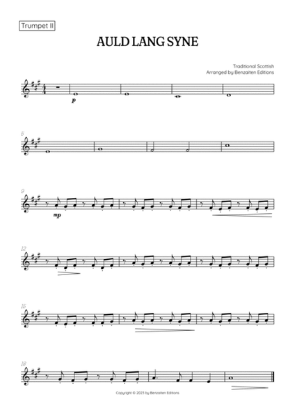 Auld Lang Syne • New Year's Anthem | Brass Quintet sheet music image number null