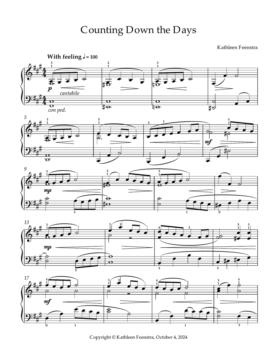 Counting Down the Days Piano Method scores gallery preview page 2