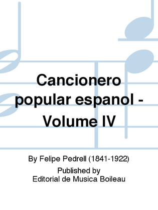 Cancionero popular espanol - Volume IV