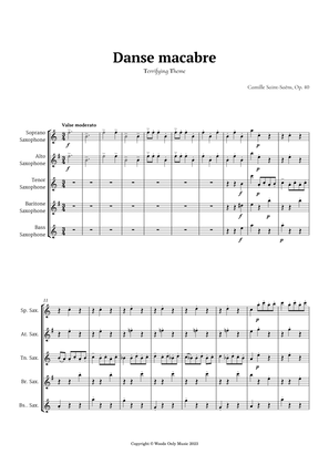 Danse Macabre by Camille Saint-Saens for Saxophone Ensemble