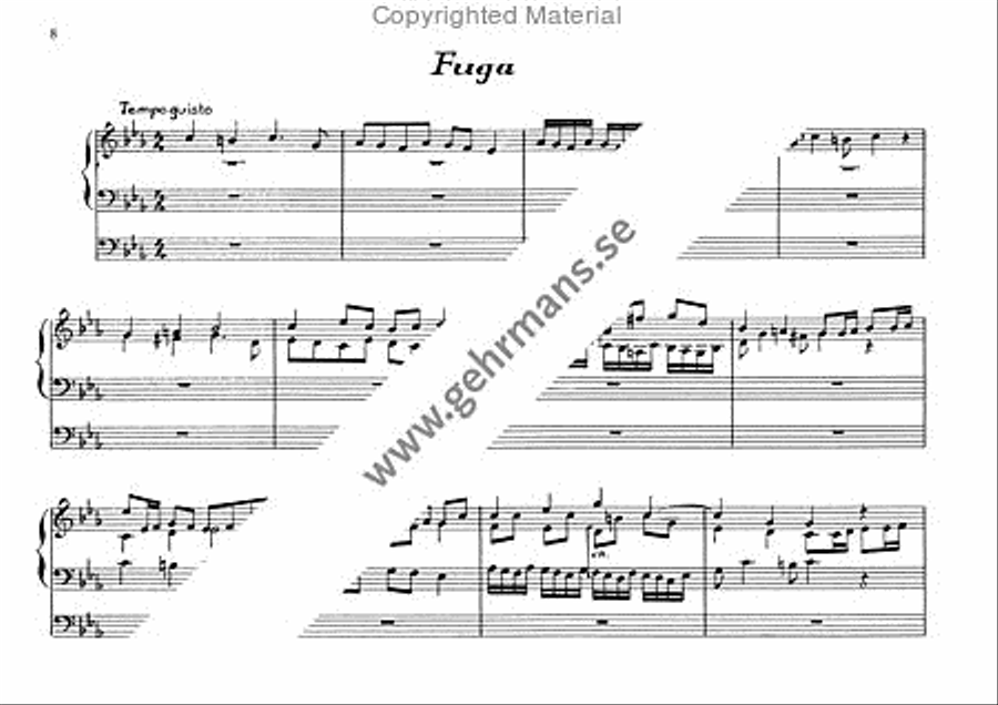 Toccata och fuga, c-moll Organ Solo scores gallery preview page 4