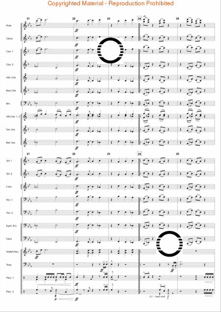 Fire Dance Concert Band scores gallery preview page 6