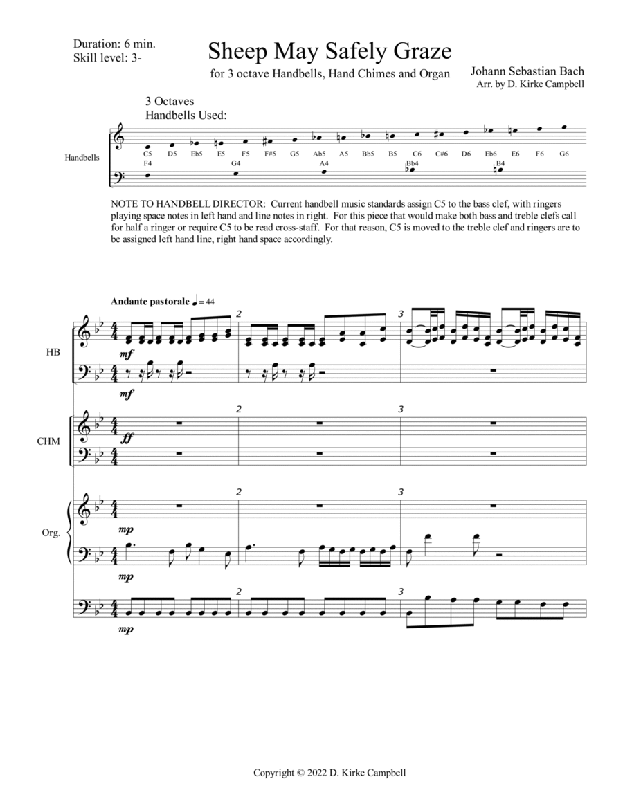 Sheep May Safely Graze Large Ensemble scores gallery preview page 1