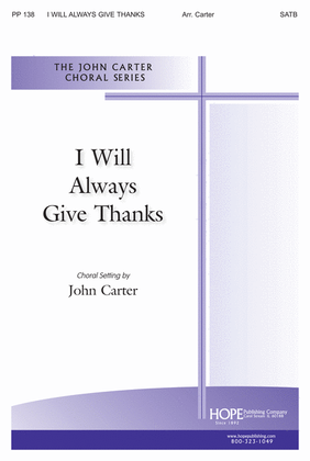Book cover for I Will Always Give Thanks