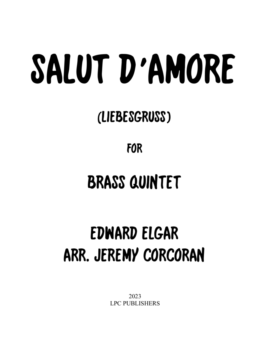 Salut De'Amoure (Liebesgruss) Brass Quintet scores gallery preview page 1
