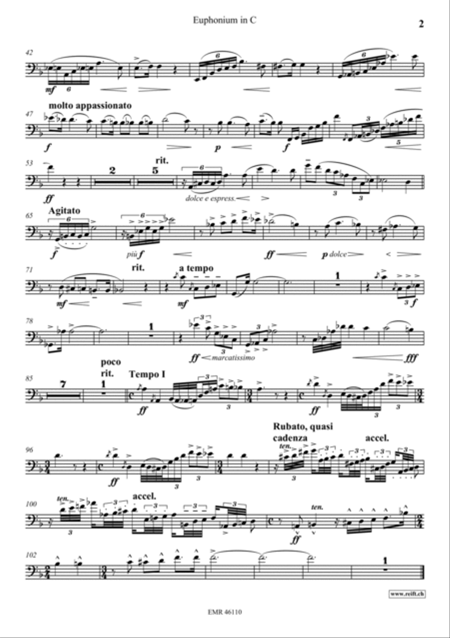 Poeme No. 1 Euphonium scores gallery preview page 5