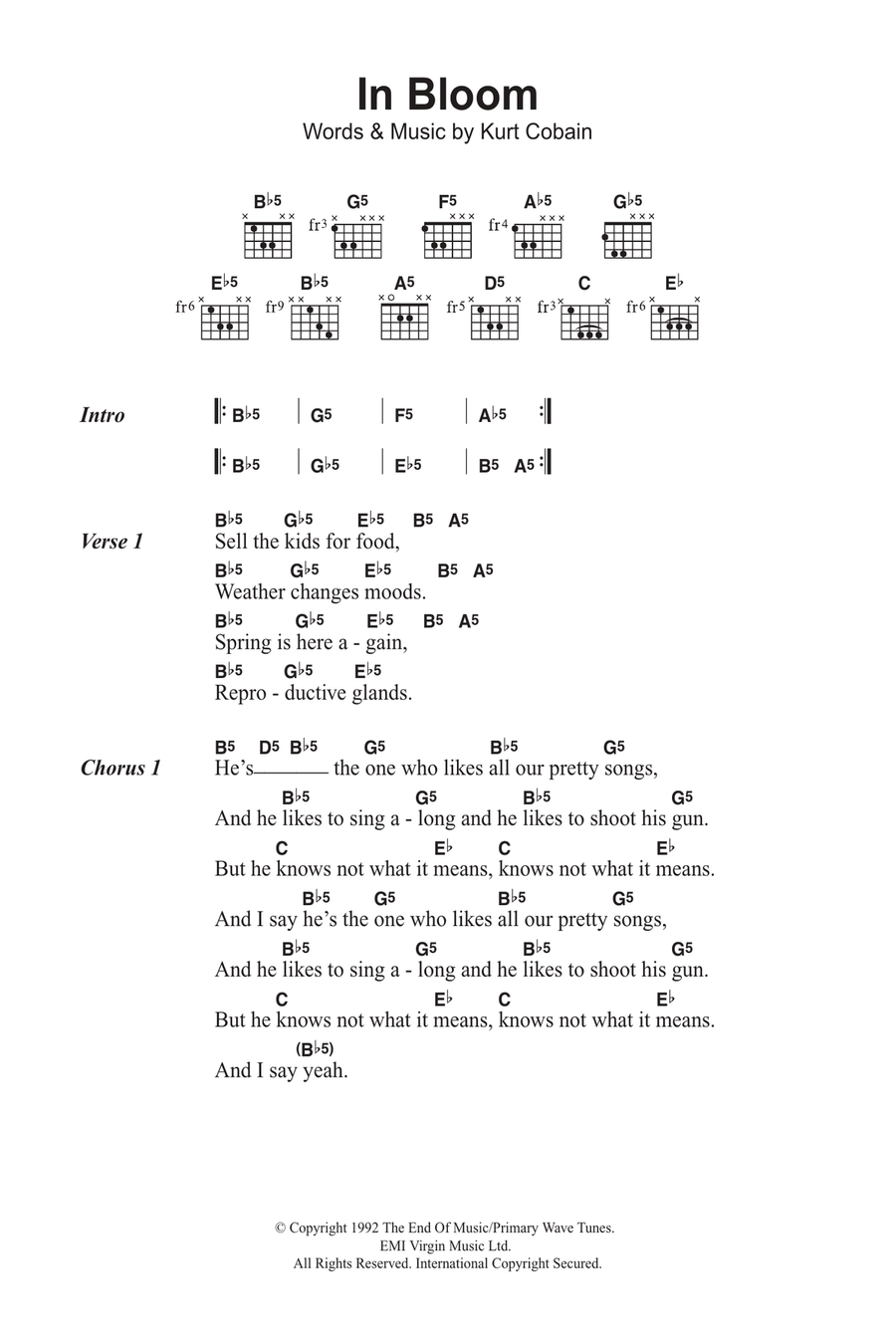 In Bloom Guitar scores gallery preview page 1