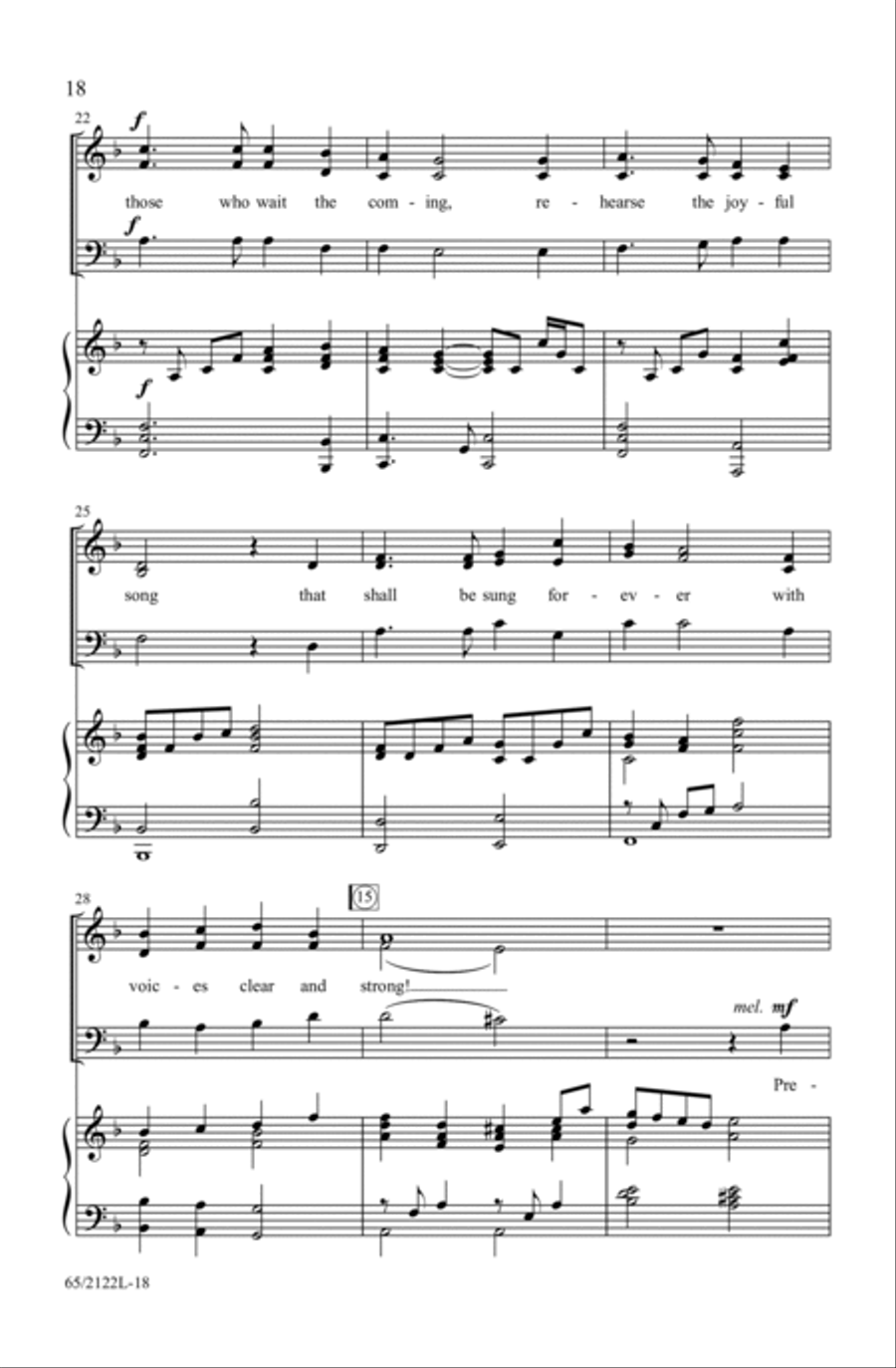 A New and Glorious Morn! 3-Part scores gallery preview page 18