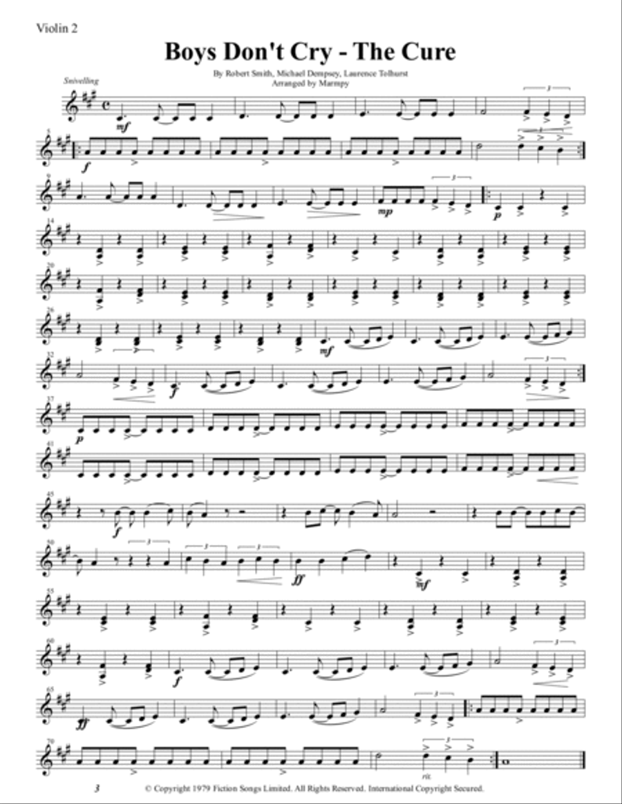 Boys Don't Cry Boys Don't Cry String Quartet scores gallery preview page 2