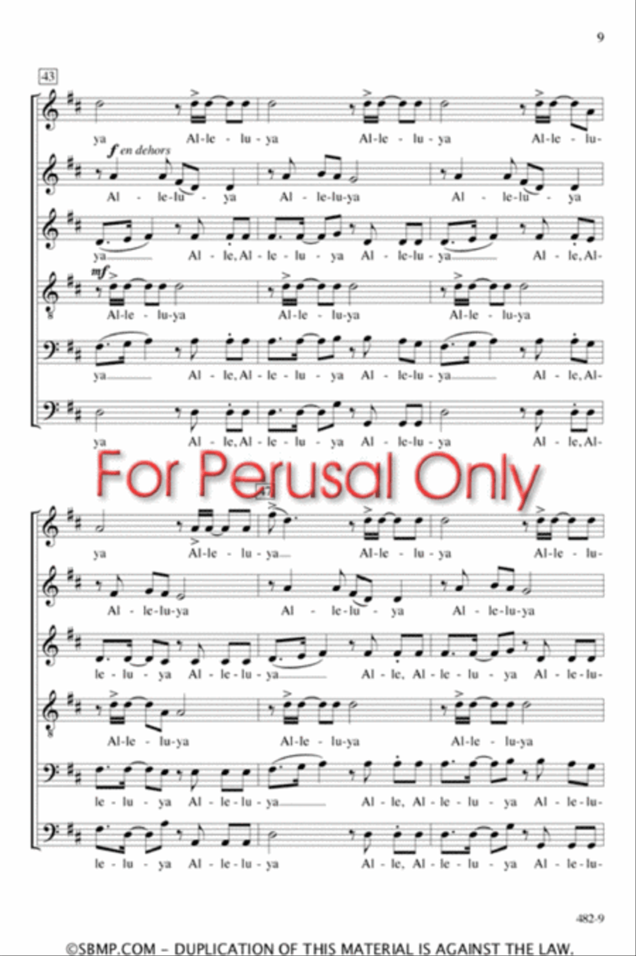 Wana Baraka - SSATBB Octavo A Cappella scores gallery preview page 8