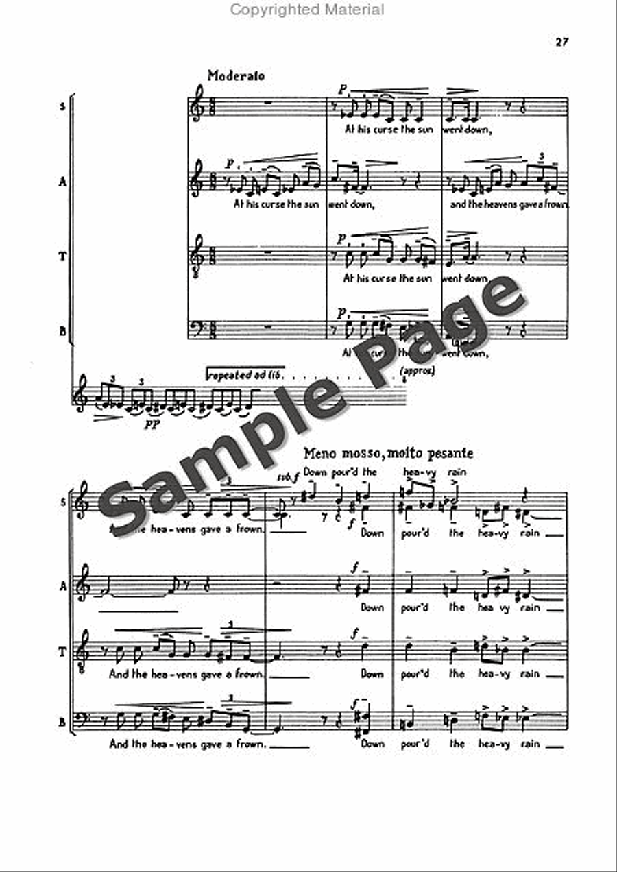 Poems 5 & An Epigram Of Wm. Blake 4-Part scores gallery preview page 28
