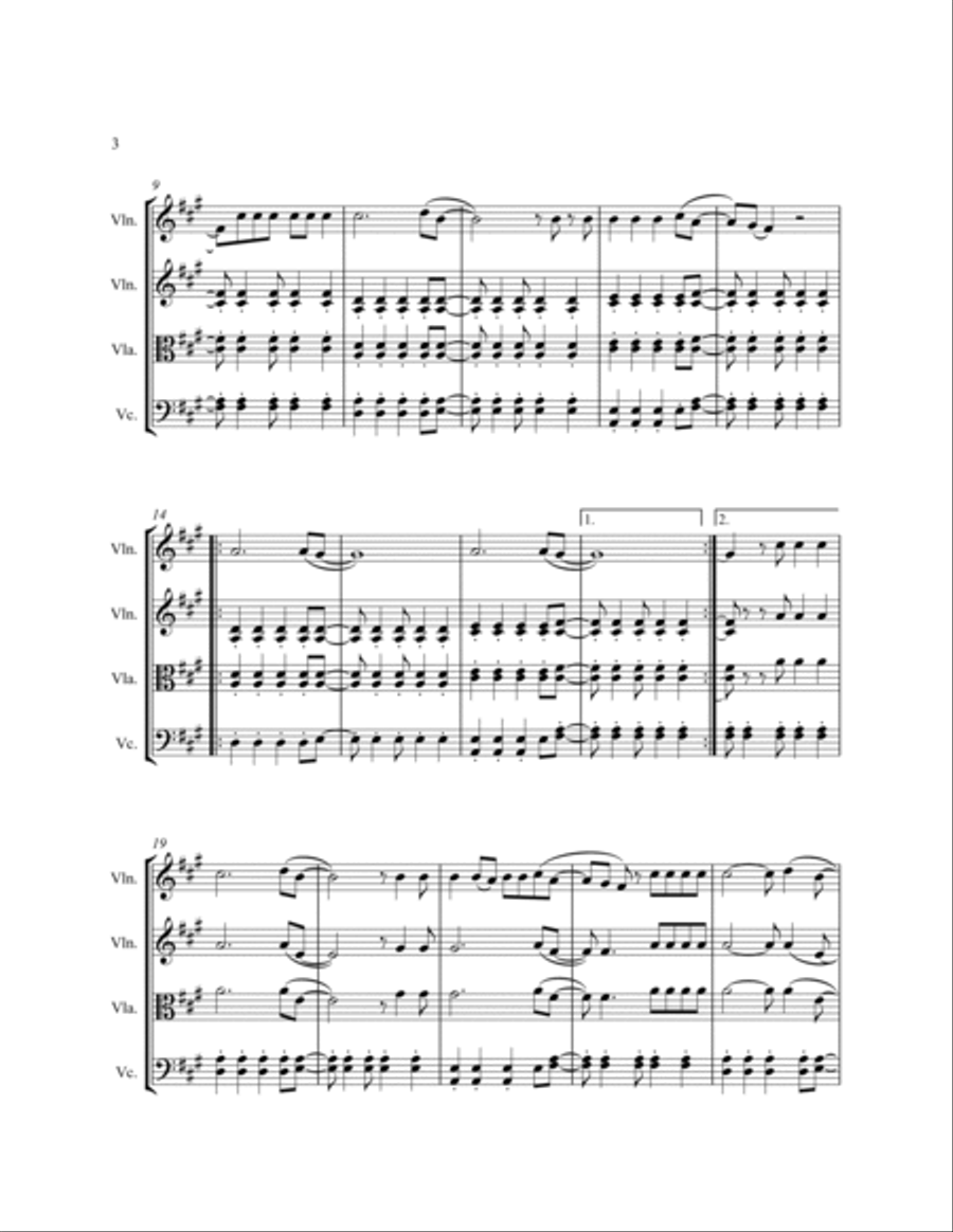 Viva La Vida String Trio scores gallery preview page 4