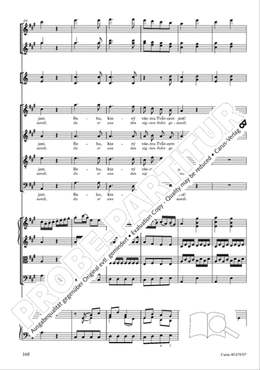Missa pastoralis bohemica 4-Part scores gallery preview page 181