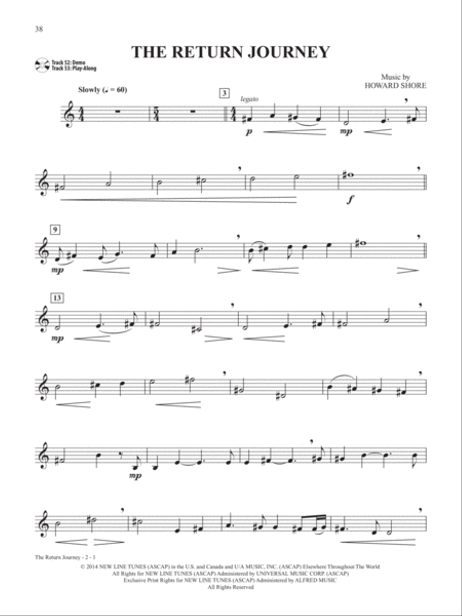 The Hobbit -- The Motion Picture Trilogy Instrumental Solos Trumpet Solo scores gallery preview page 5