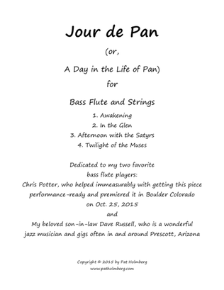 Jour de Pan (for bass flute and strings) Master Score