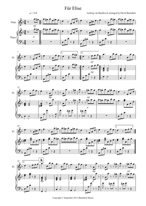 Fur Elise for Flute and Piano