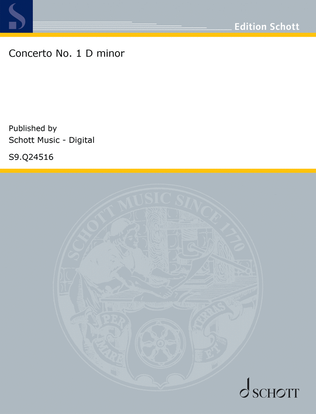 Book cover for Concerto No. 1 D minor