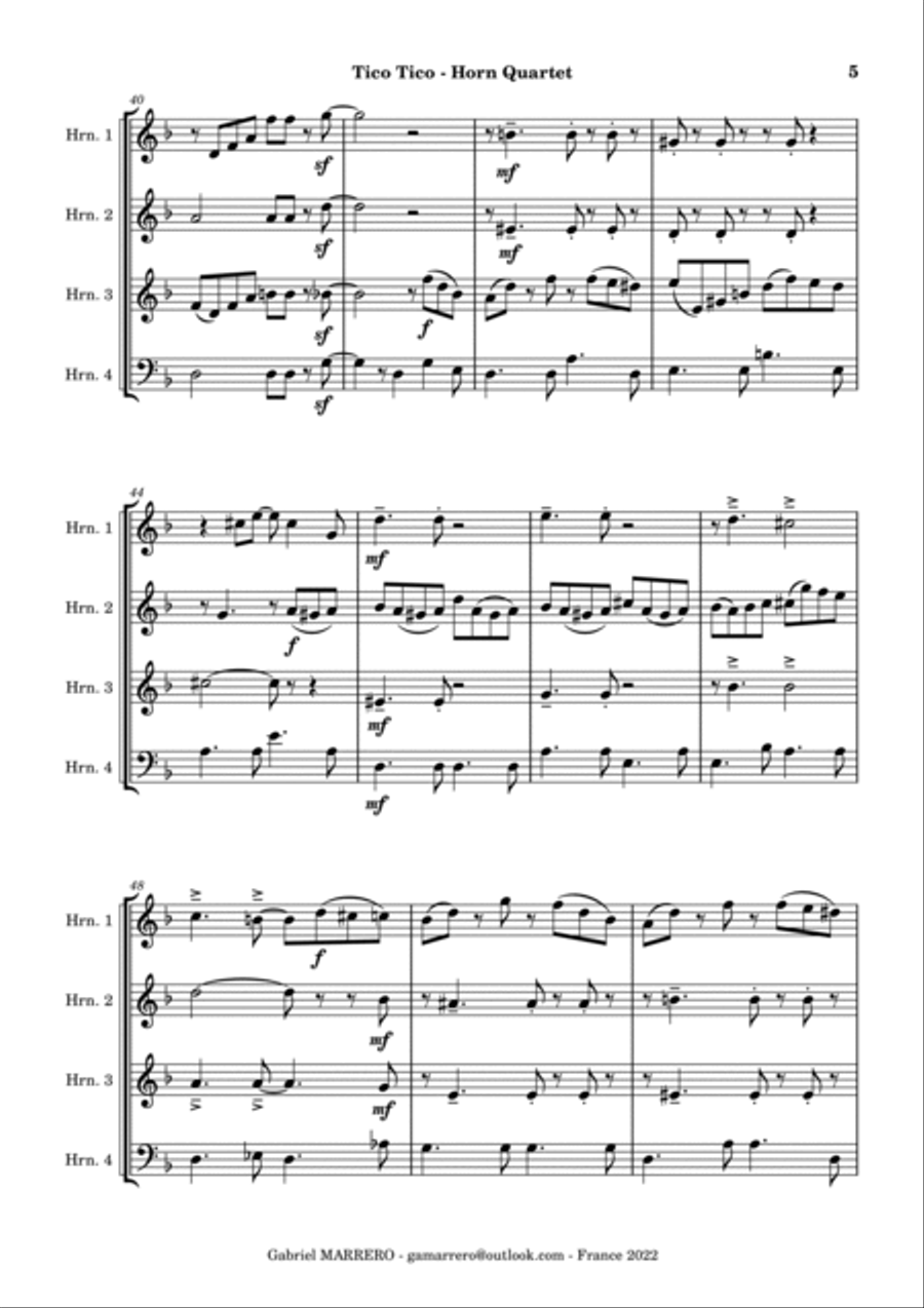 Tico Tico Small Ensemble scores gallery preview page 5