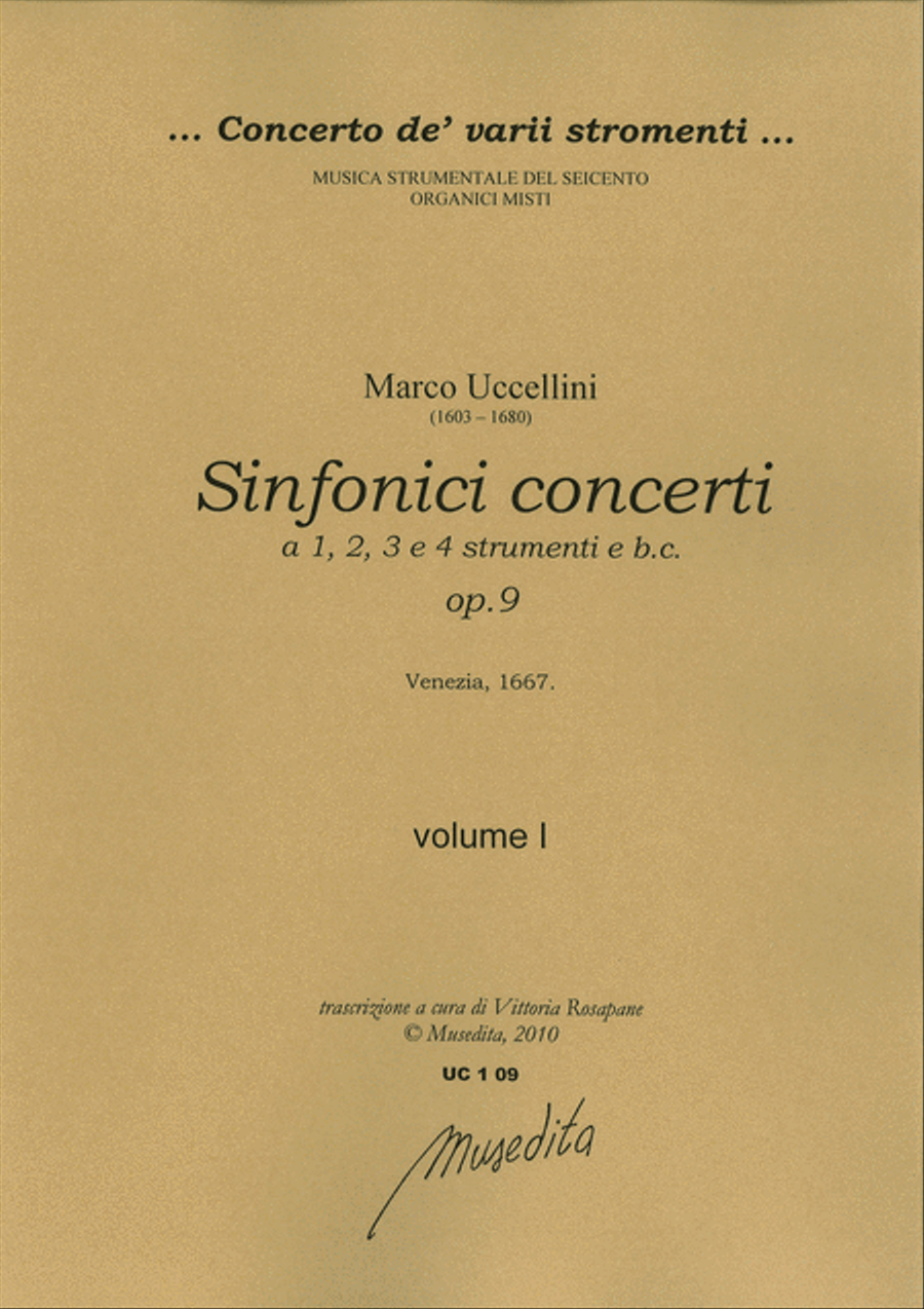 Sinfonici concerti op.9 (Venezia, 1667) Basso Continuo scores gallery preview page 1