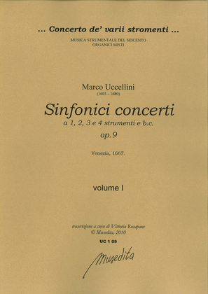 Book cover for Sinfonici concerti op.9 (Venezia, 1667)