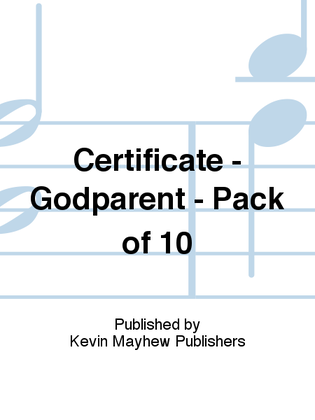 Certificate - Godparent - Pack of 10