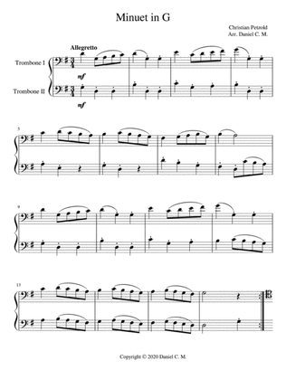Minuet in G (trombone duet)