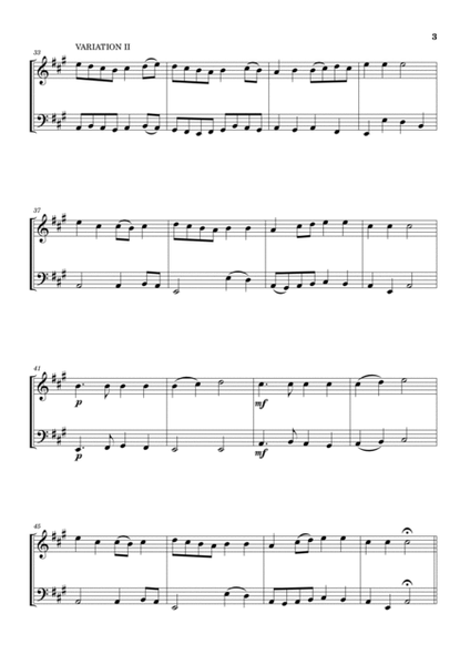 Lightly Row (Theme with 3 Easy Variations) - For Flute and Bassoon image number null