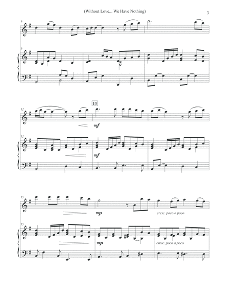 Without Love, We Have Nothing Violin Solo scores gallery preview page 3