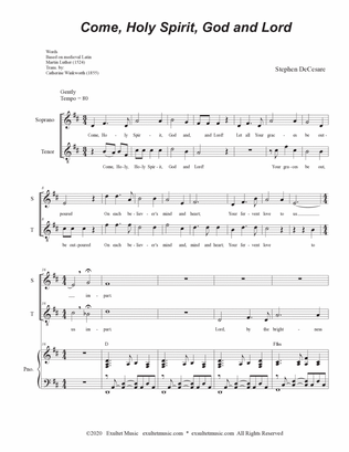 Come, Holy Spirit, God and Lord (Duet for Soprano and Tenor solo)