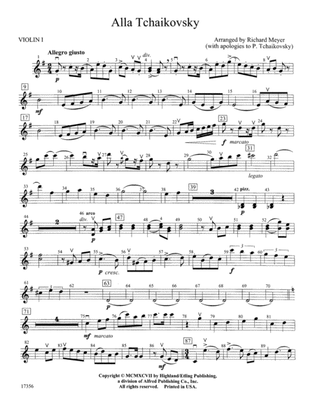 Book cover for Alla Tchaikovsky: 1st Violin