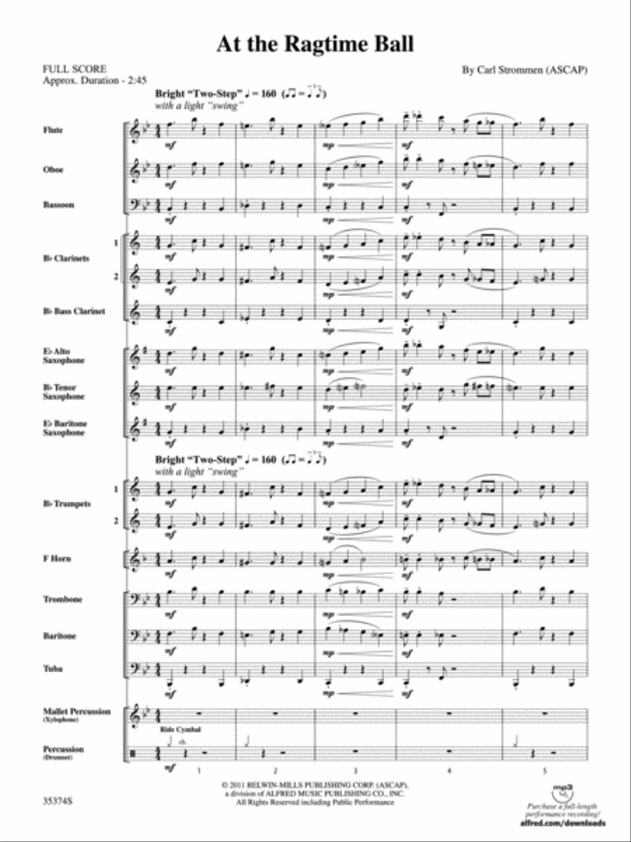 At the Ragtime Ball At the Ragtime Ball Concert Band scores gallery preview page 2