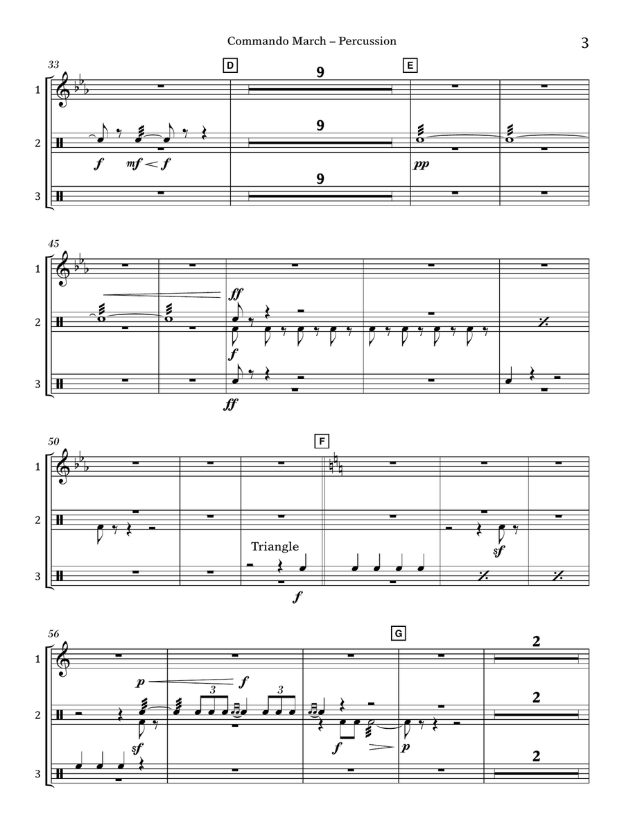 Commando March - Percussion Concert Band scores gallery preview page 2